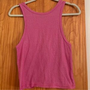 Never worn shimmery and shear pink tank